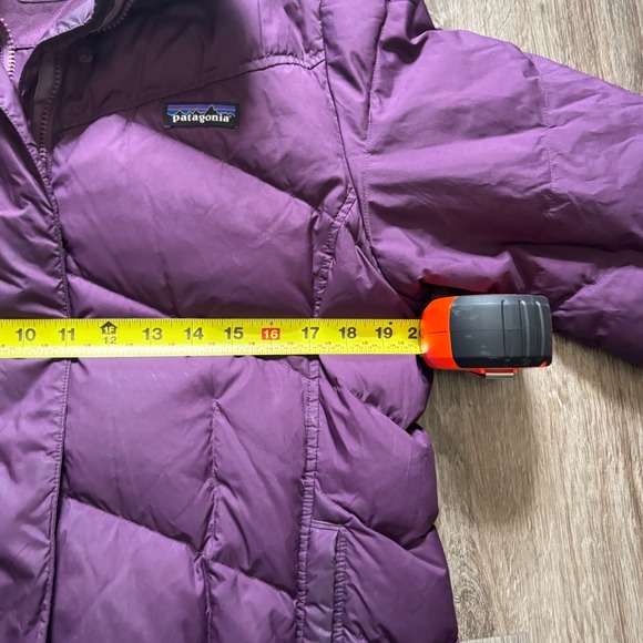 Patagonia Down With It Hooded Puffer Jacket Purple Womens Large 28439 - Picture 6 of 9